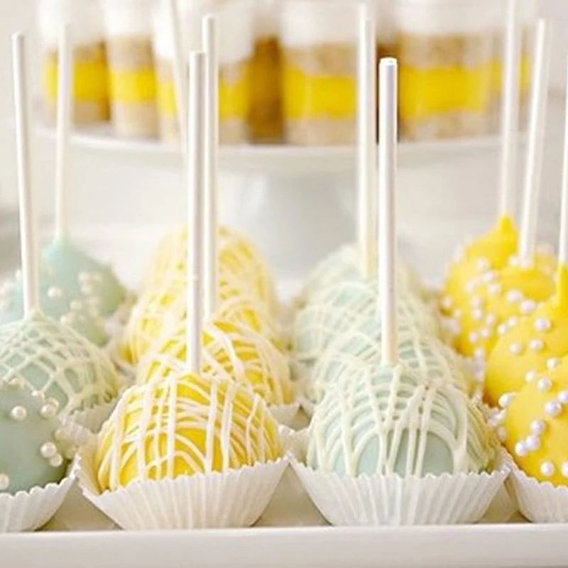 Cotton Candy Cone - 8/10/15cm Kunststoff-Lollipop-Stäbchen für Schokolade, Zuckerwerk, Lolly