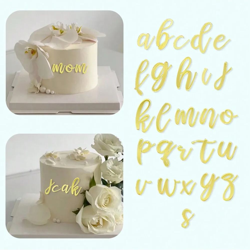 Event Z - 1set Goldene Spiegel Acryl A-Z Englisch