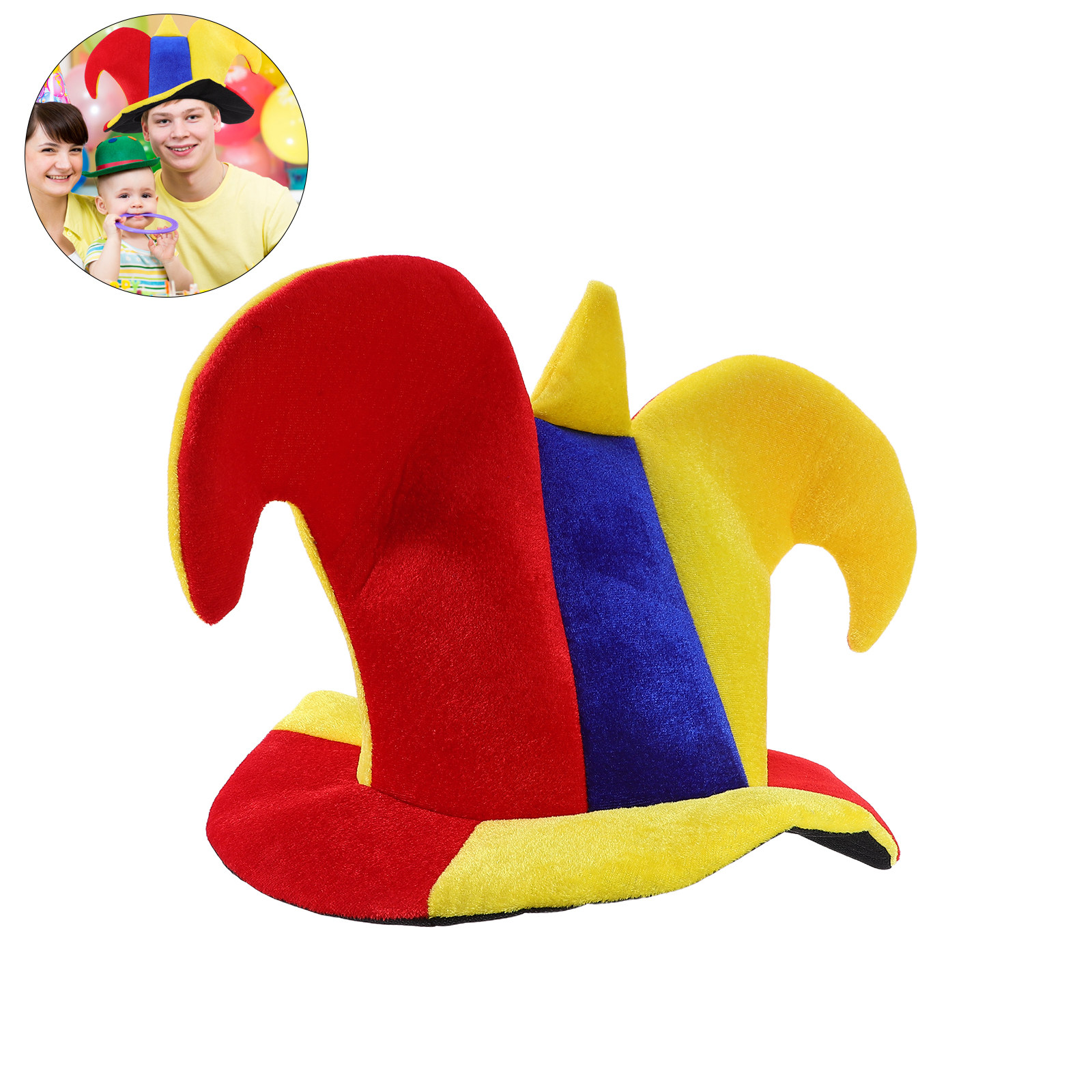 Party Hat Cone - Kostümhut für Erwachsene, Clown-Hut, bunter Karnevalshut,