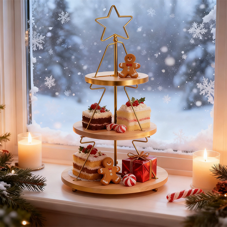 Cupcake Stand Tier - DaS Light Luxury Premium dreistufiger Cupcake-Ständer