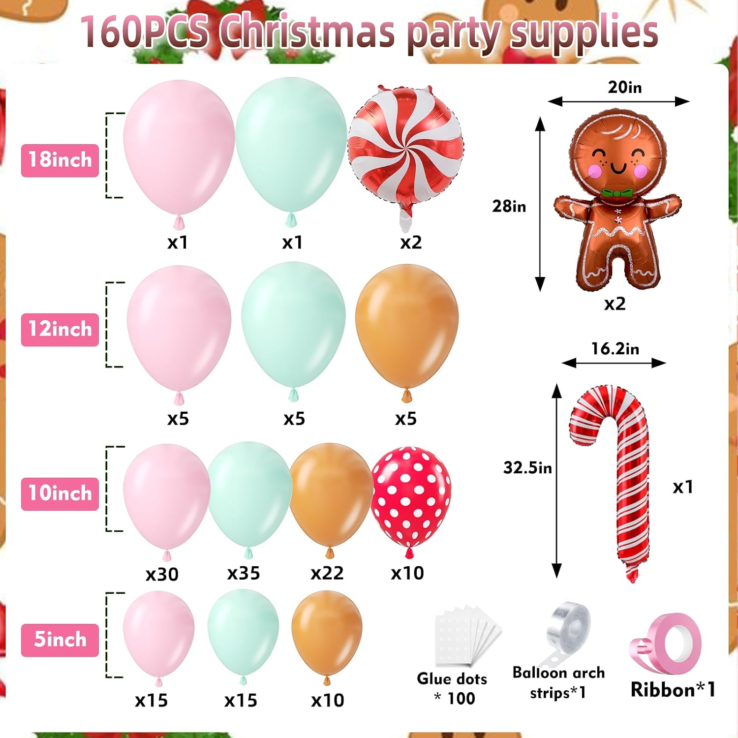 160-teiliges Weihnachts-Ballon – Balloon Arch Kit Bewertung und Preis