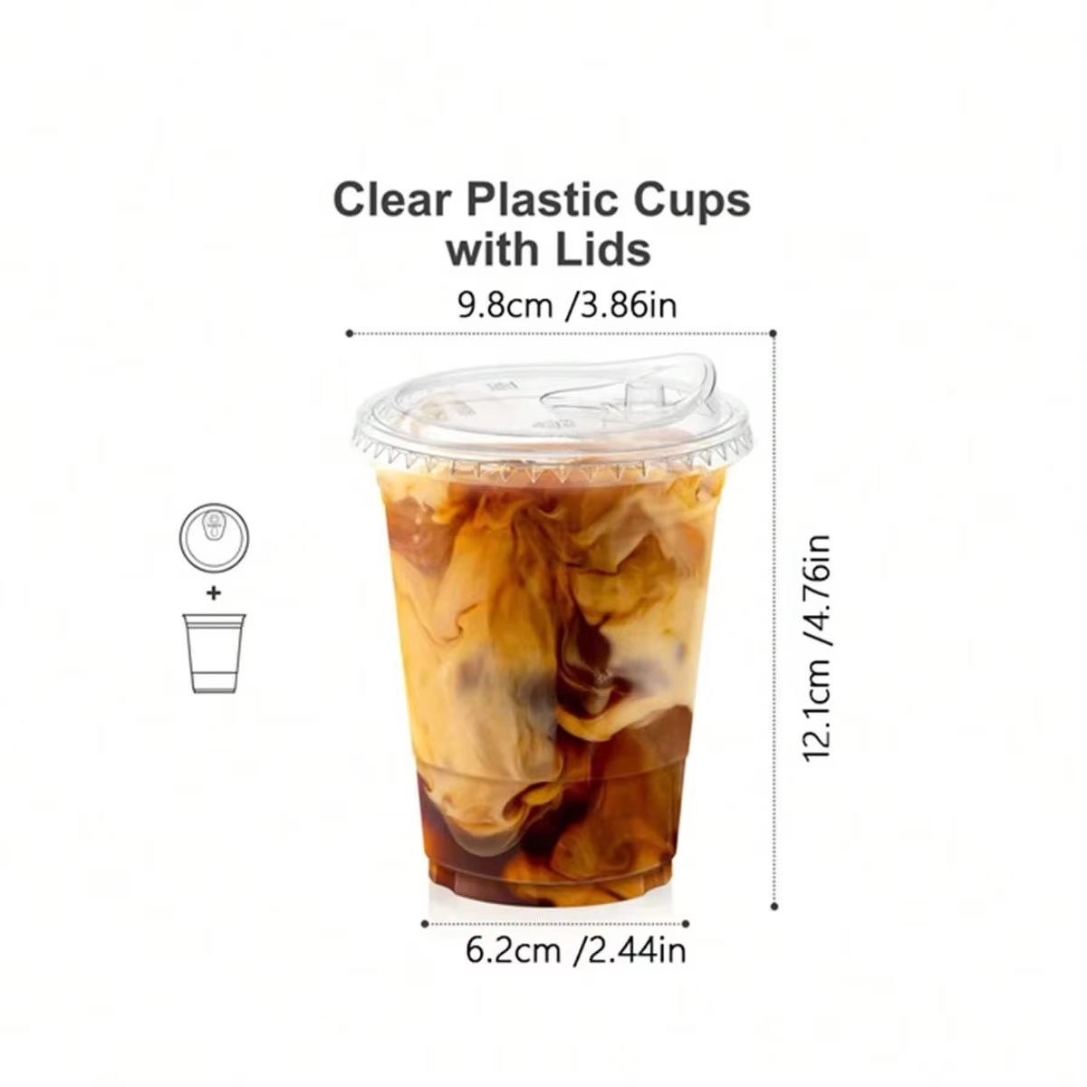 Einweg-Kaffeebecher, Becher fü – Plastic Cup 50Pcs Bewertung und Preis