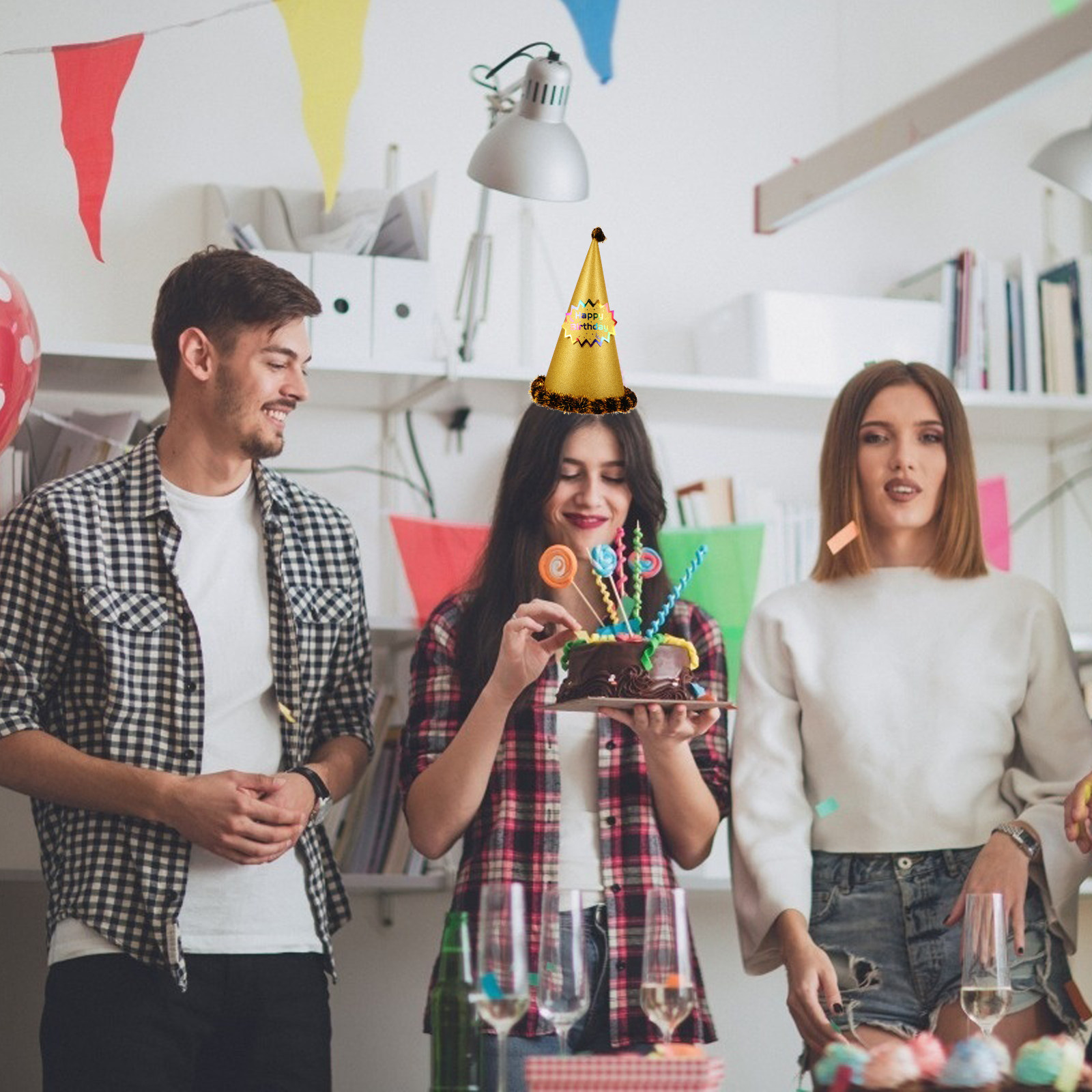 Goldener Glitzer-Kegel-Partyhu – Party Hat Cone Bewertung und Preis