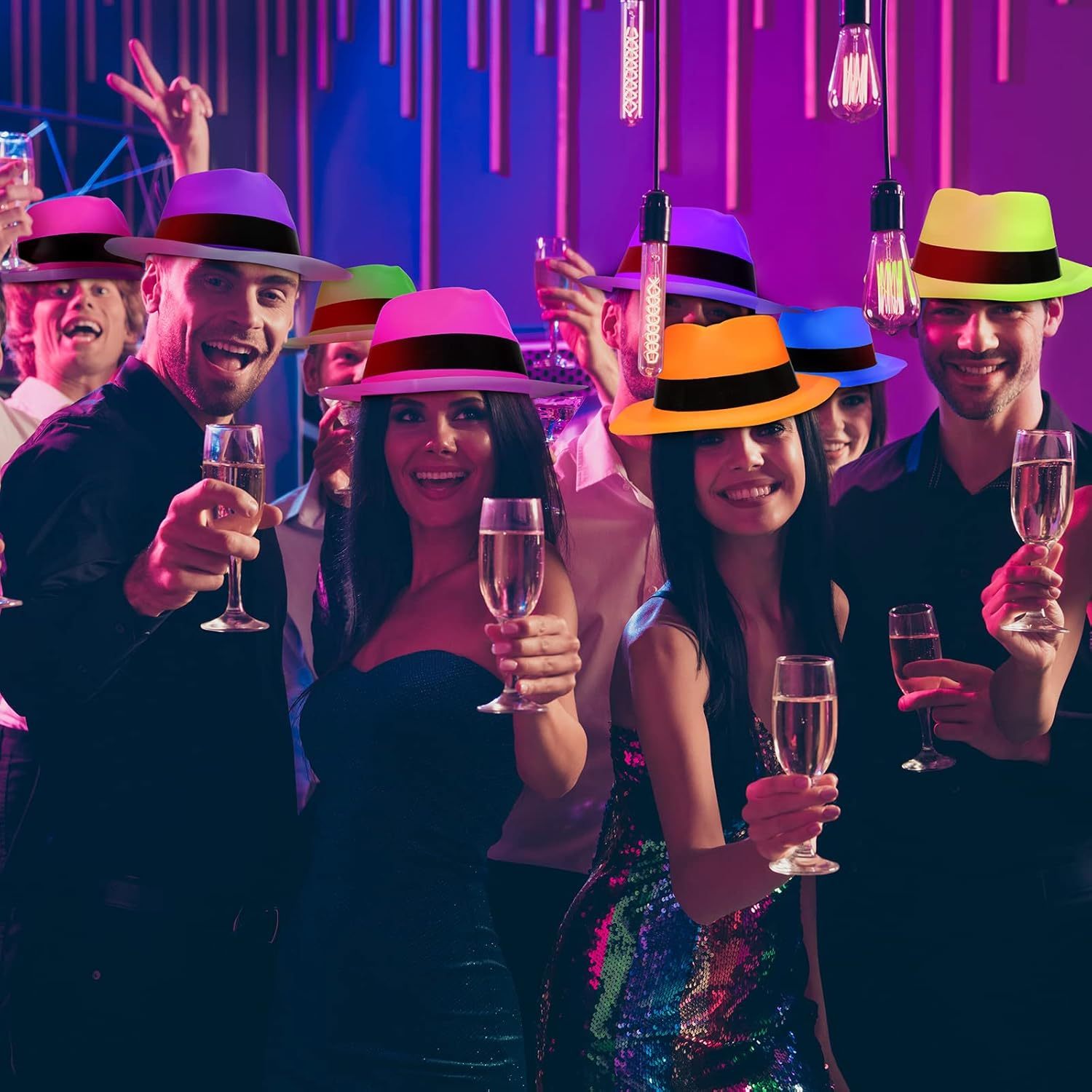 12-teilige Partyhüte im Neon-M – Party Hat Cone Bewertung und Preis