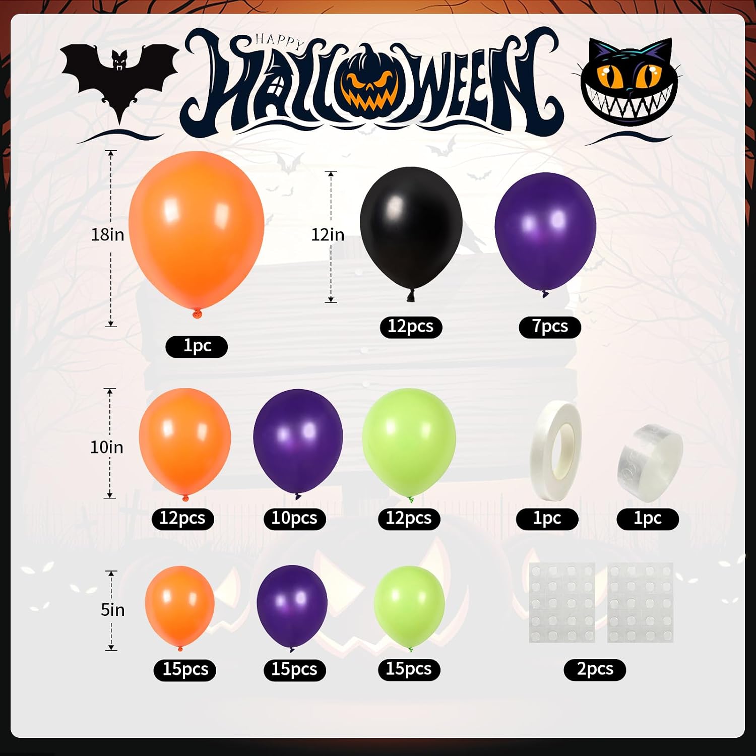Halloween-Ballon-Girlanden-Bog – Balloon Arch Kit Bewertung und Preis