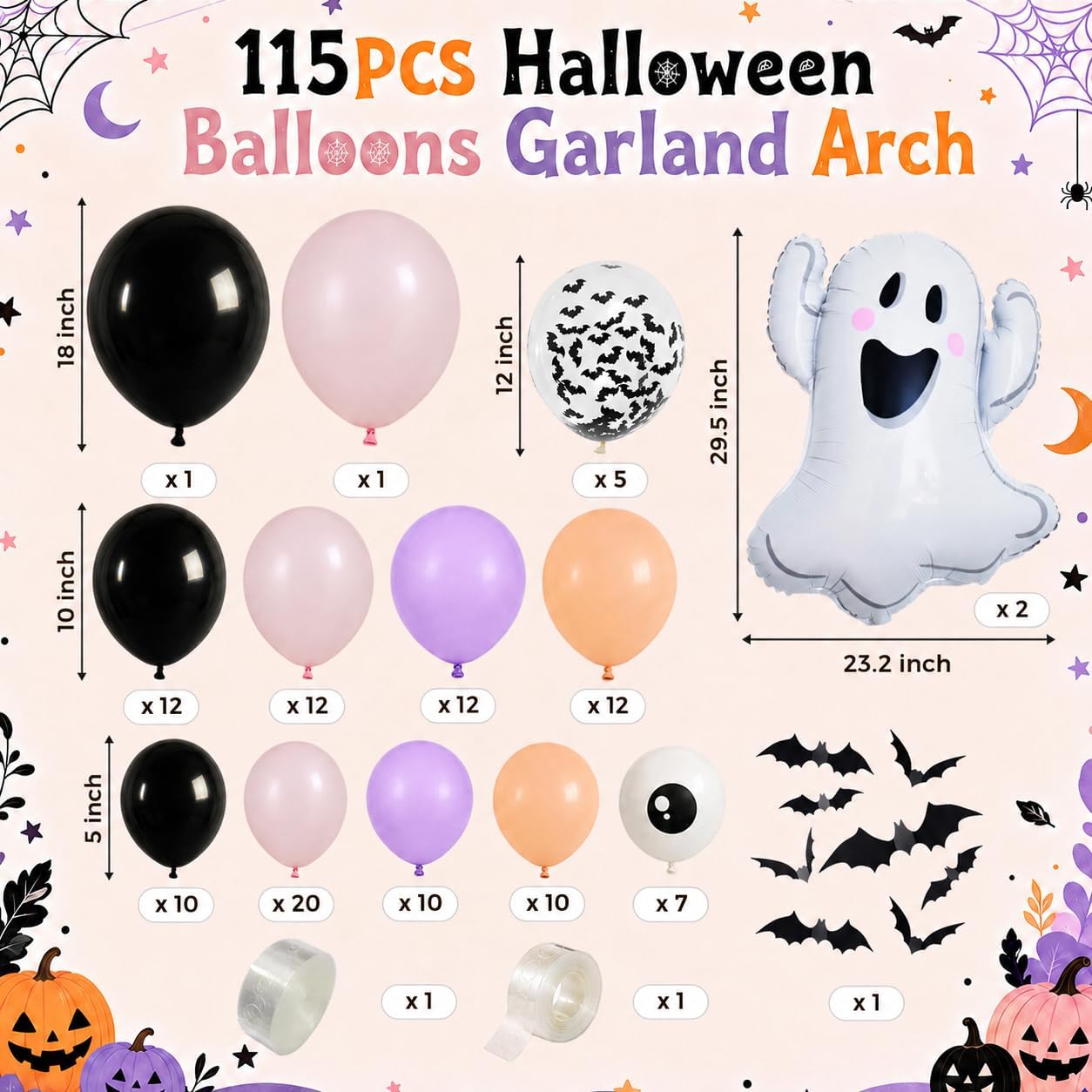 Halloween-Ballon-Girlanden-Bog – Balloon Arch Kit Bewertung und Preis