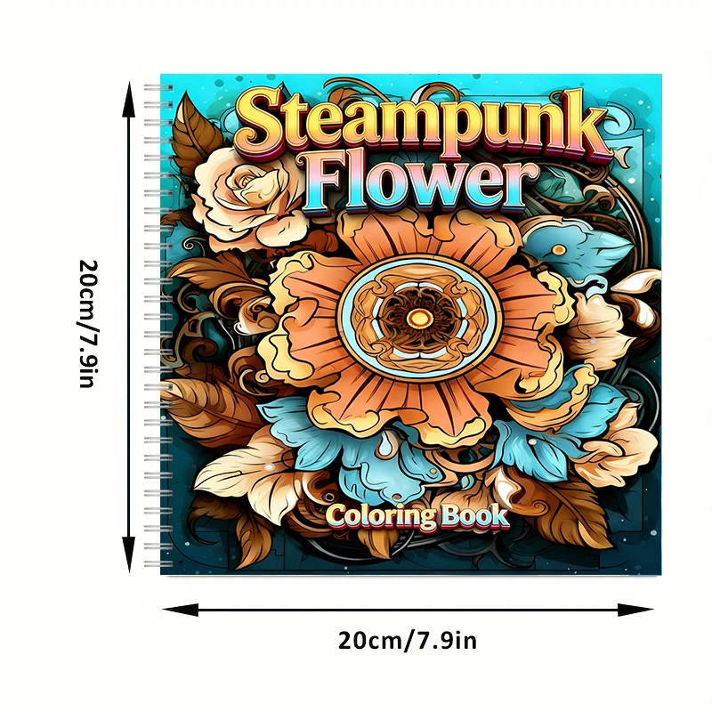 Malbuch „Steampunk-Blumen“ für – Event Supplies Bewertung und Preis