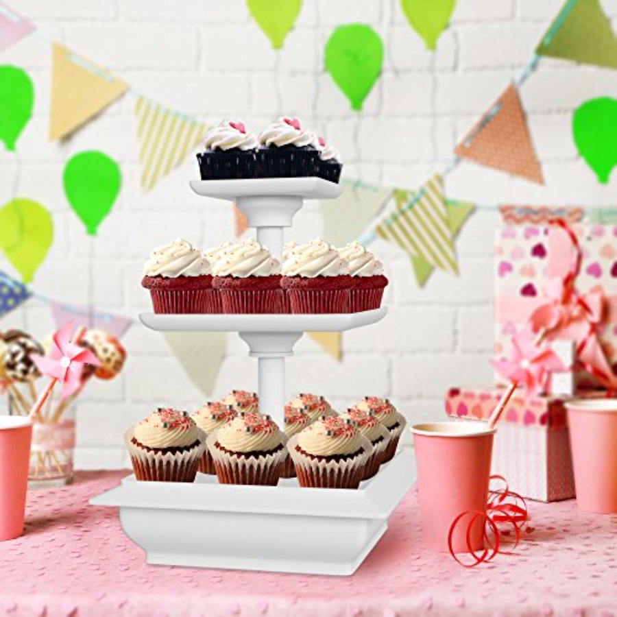 3-stöckiger Cupcake-Ständer -  – Cupcake Stand Tier Bewertung und Preis