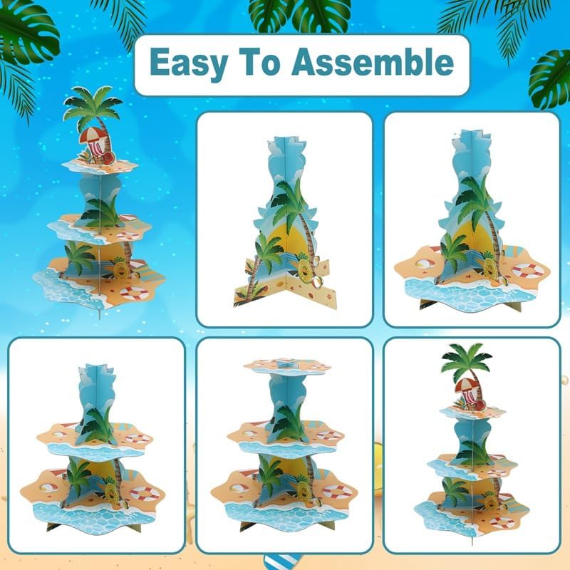 3-stufiger hawaiianischer Stra – Cupcake Stand Tier Bewertung und Preis